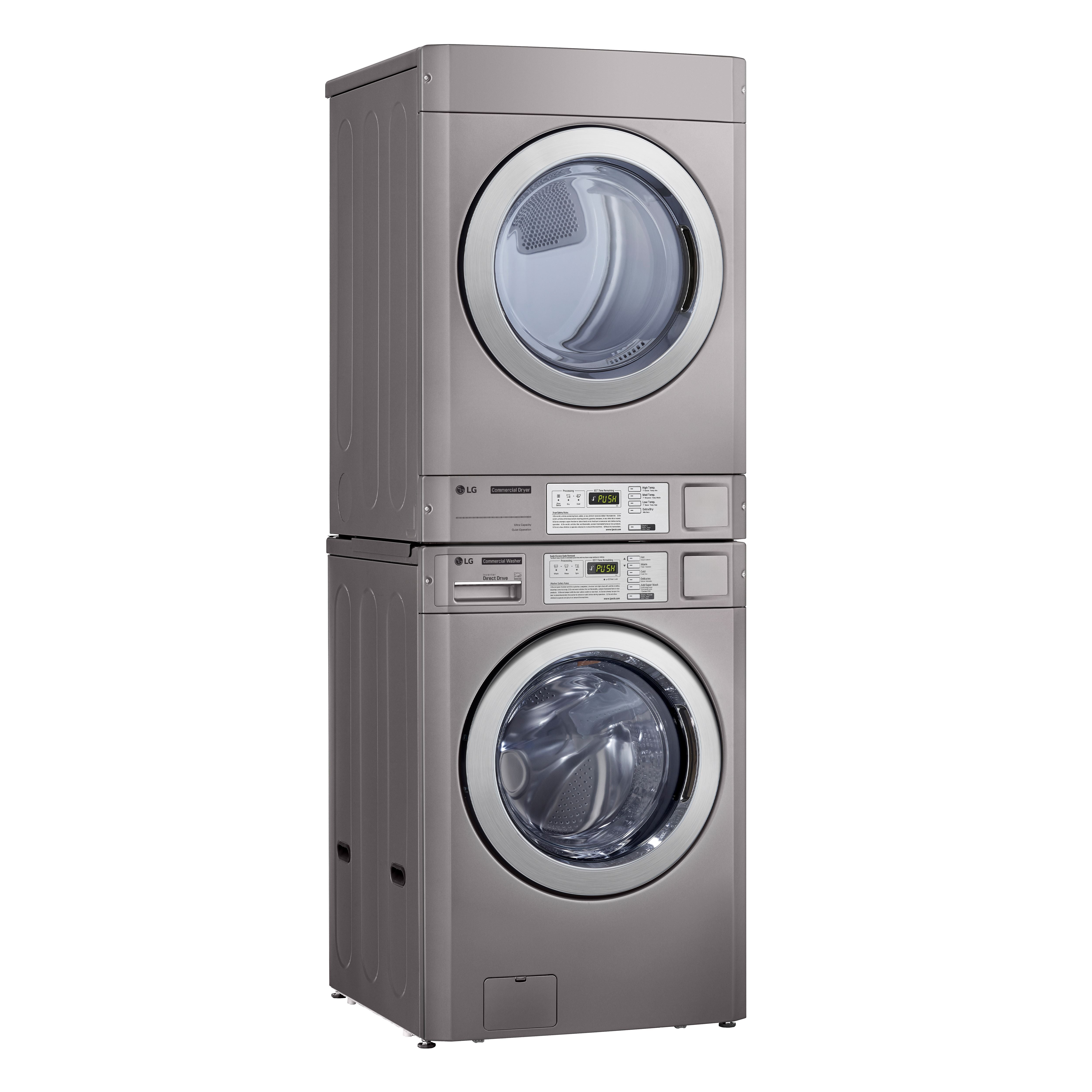 Thumbnail - LG Commercial CWG27MDORS/CDG27RUQES - 10kg Stacked Washer & Electric Dryer