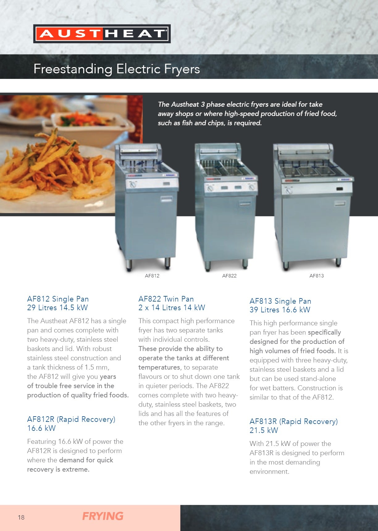 Austheat AF822 - Freestanding Electric Fryer