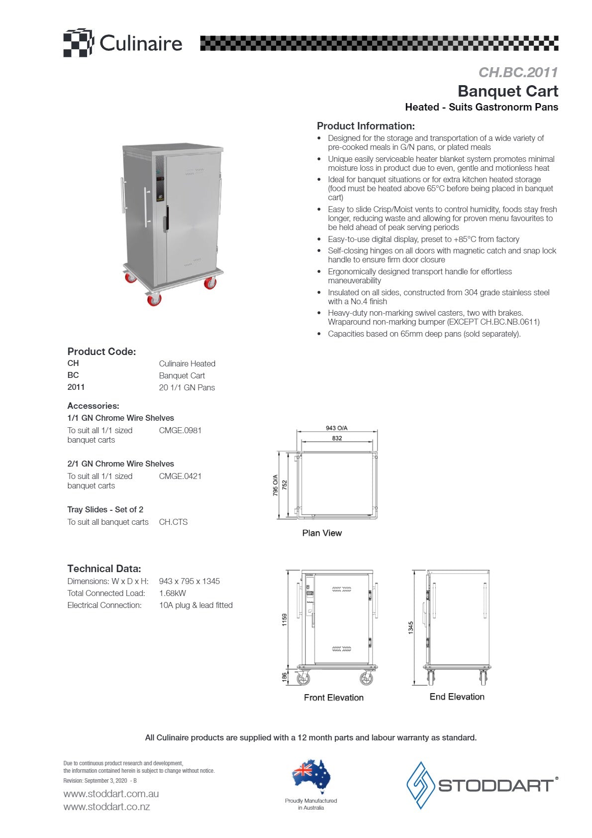 Thumbnail - Culinaire CH.BC.2011 - Banquet Cart