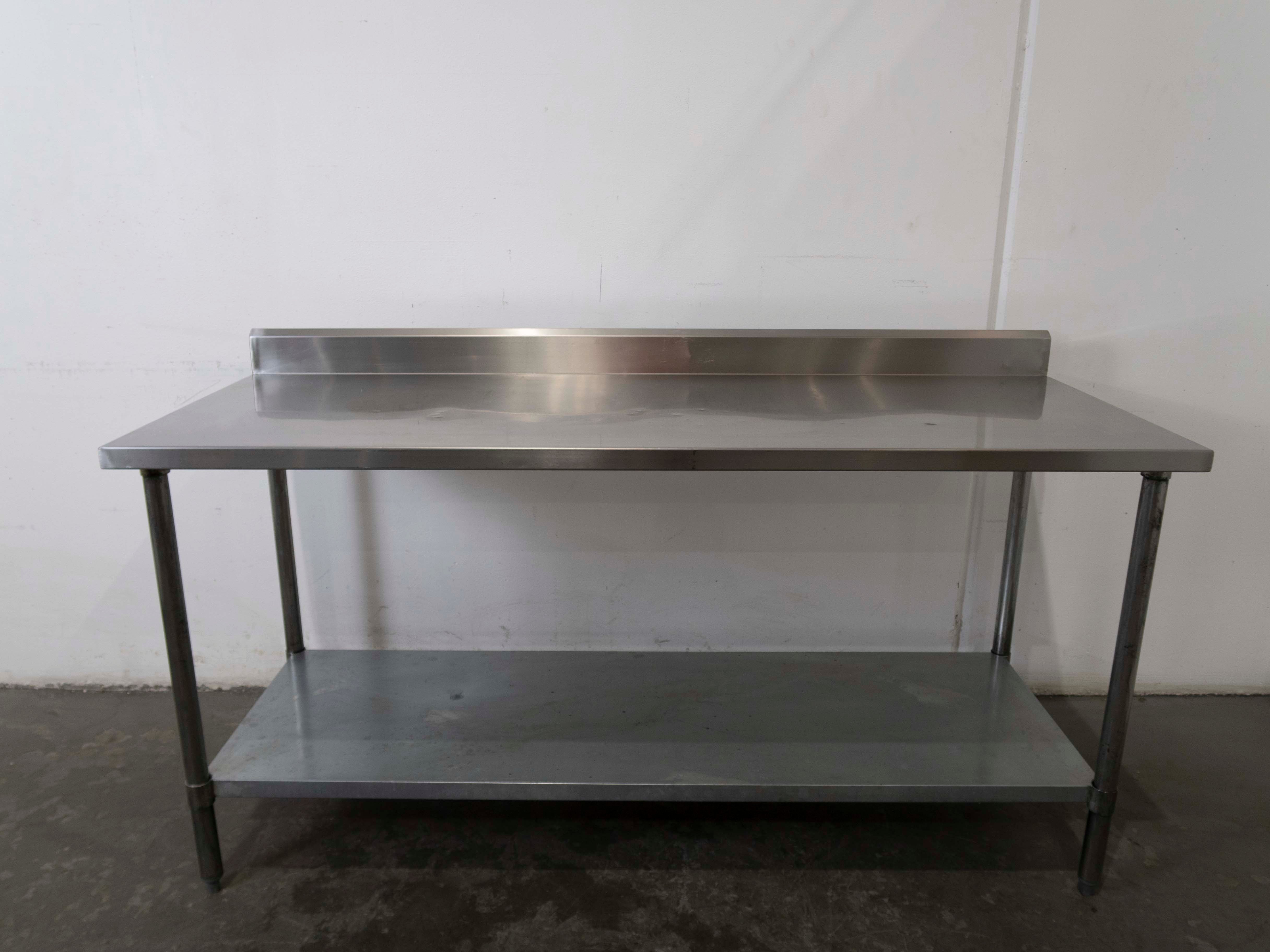 Stainless Steel Bench with Splashback | SilverChef