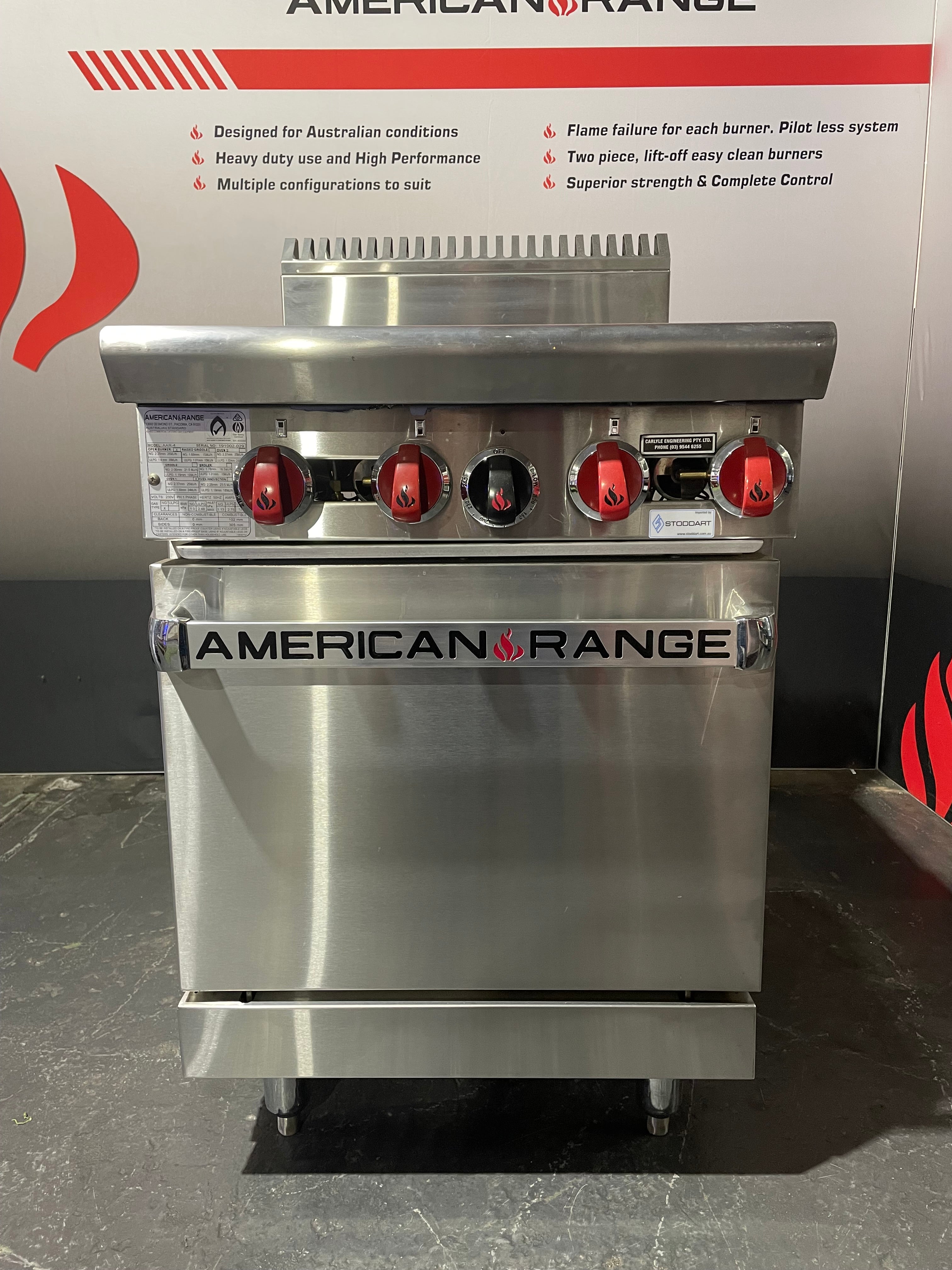 American Range AAR.4B 4 Burner Range Oven