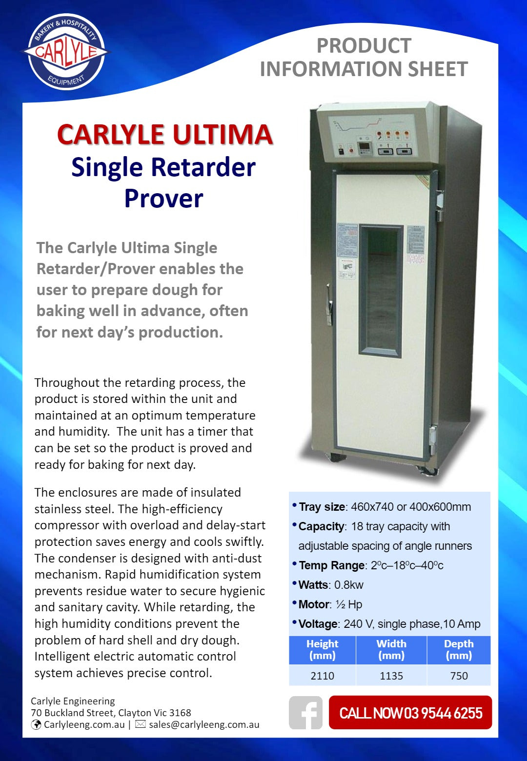 Carlyle Ultima R/P1D - Single Door Retarder Prover