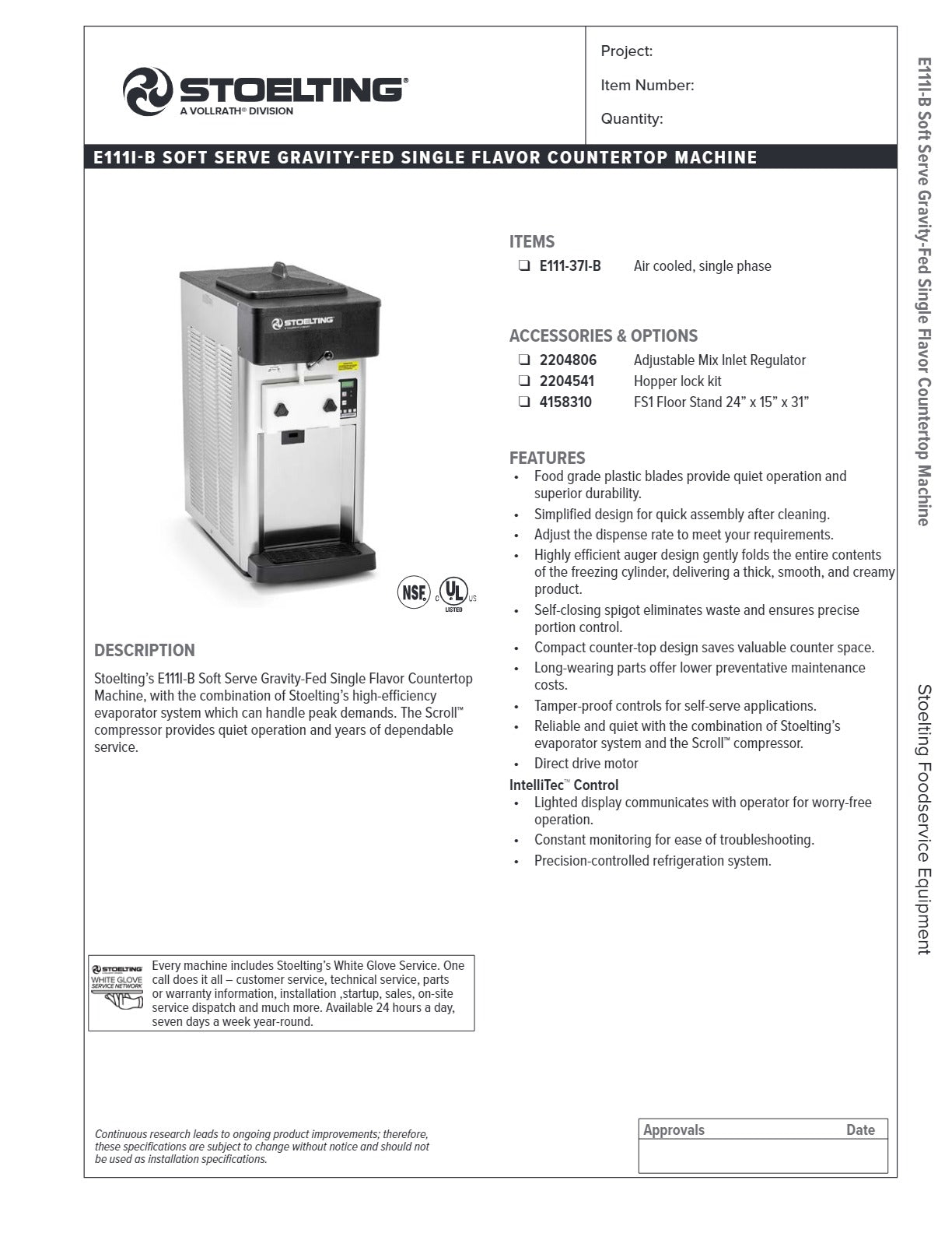 Stoelting E111 - Soft Serve Machine