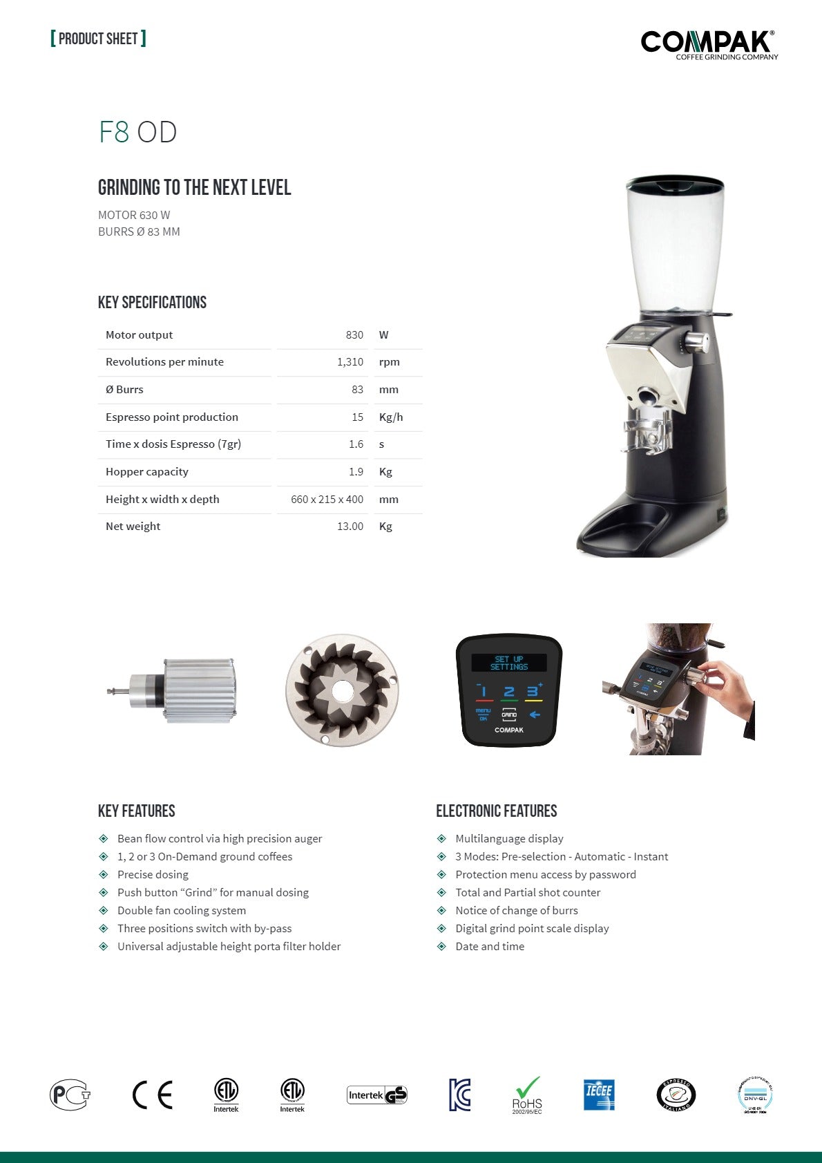 Compak F8 OD - Coffee Grinder