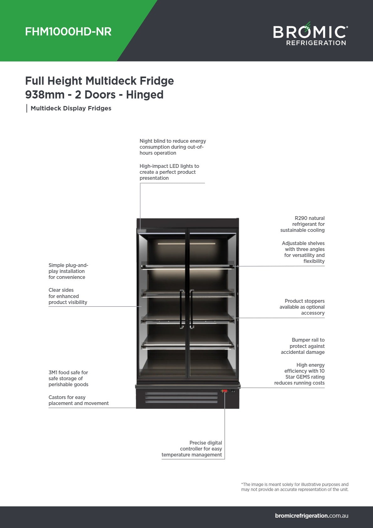 Bromic FHM1000HD-NR - Multideck Fridge