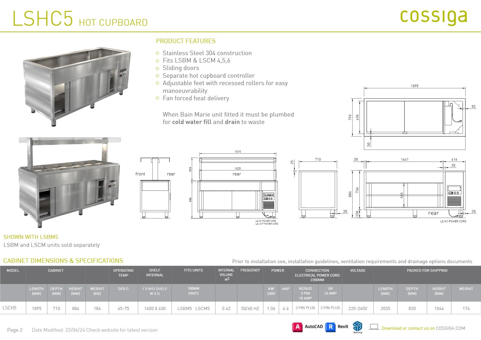 Thumbnail - Cossiga Linear Series LSHC5 - Hot Cupboard