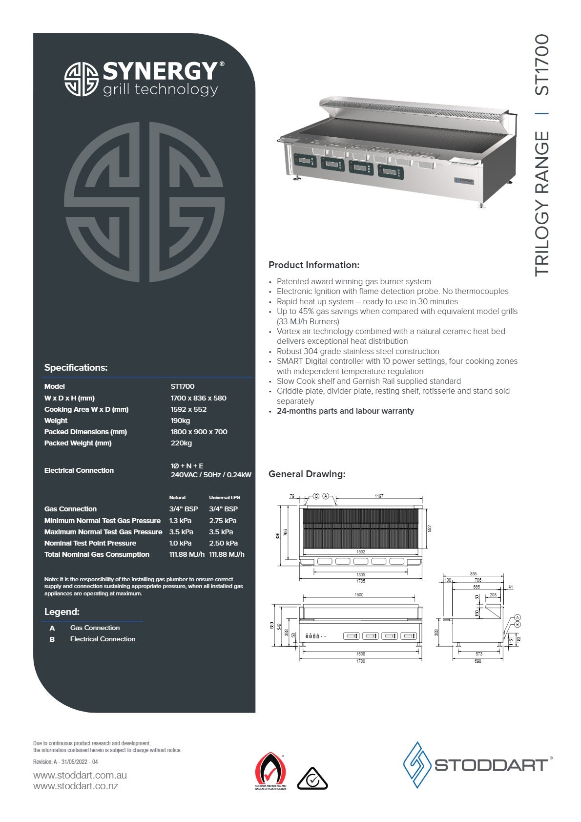 Synergy ST1700 - Four Burner Grill