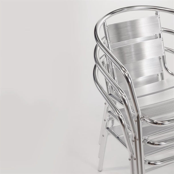 Thumbnail - Bolero U419 - Four Aluminium Arm Chairs