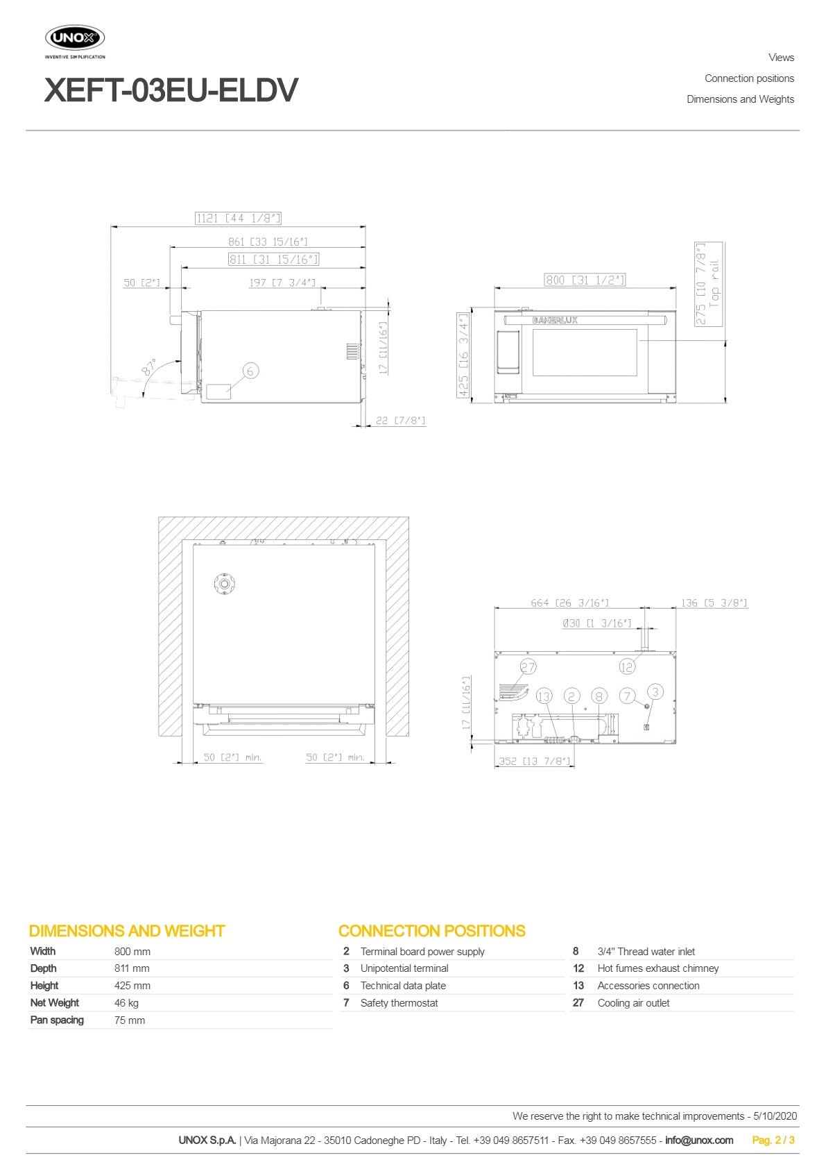 Thumbnail - Unox Bakerlux Shop.Pro XEFT-03EU-ELDV - Convection Oven