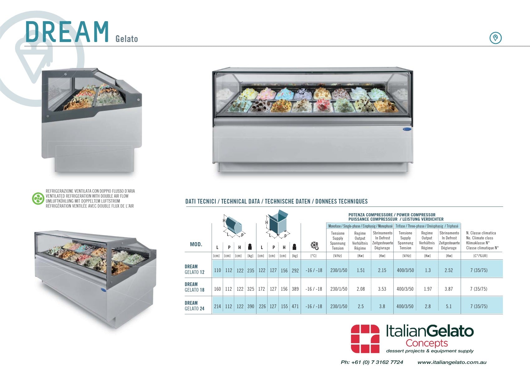 Thumbnail - Italproget Dream 12 - Gelato Display Freezer